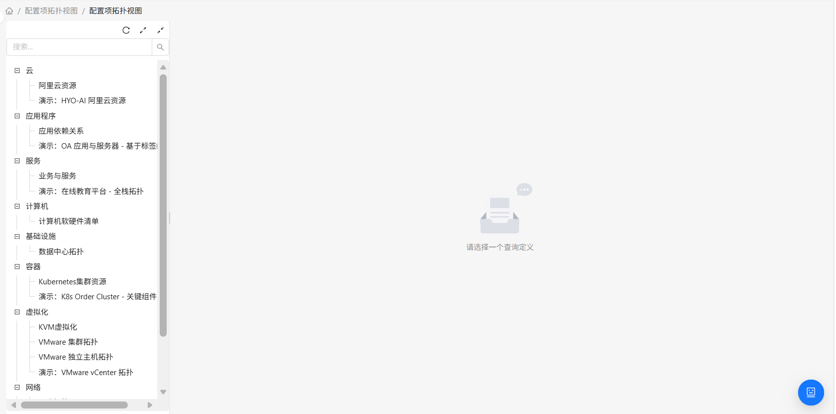 配置项拓扑视图主界面